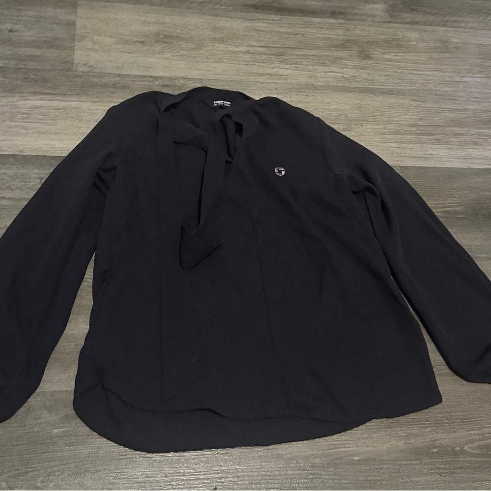 Lands' End Black Blouse
